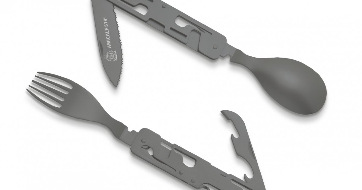 Couteau Multifonction Camping - Couverts De Cuisine / Vaisselle - Noir B15 - Neuf