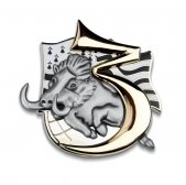 Insigne 3D émaillé avec deux appliques