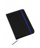 Carnet noir tranche bleue A6