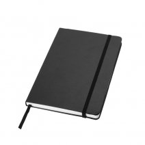 Carnet noir tranche bleue A6